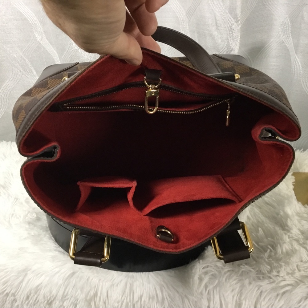 Louis Vuitton Brown Damier Ebene Canvas with Red Interior - Picture 4 of 6
